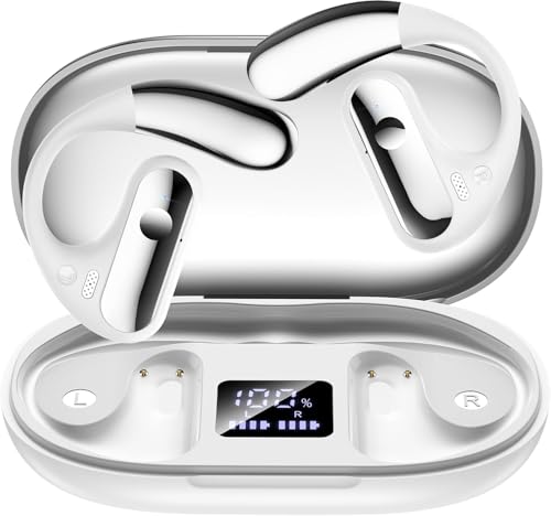 Image of CoolJumper Open Ear Headphones, Wireless Earbuds with Ear Hooks, LED Display Charging Case