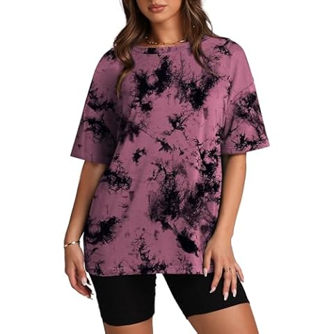 XIEERDUO Women's Tie Dye T-Shirt Cover