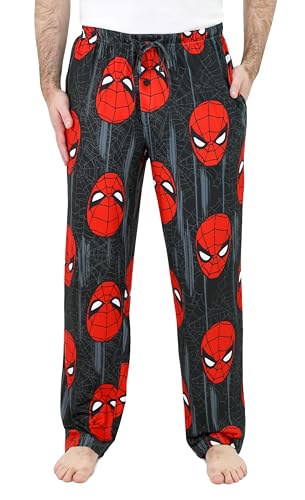 Marvel Comics Spiderman Pj Pants for Men, Performance Spiderman Pajama Pants for Adults, Character Pjs, Large