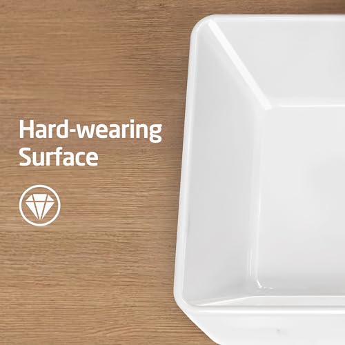 Image of KES Bathroom Vessel Sink, Rectangular 16 inchX12 inch White Vessel Sink for Bathroom Countertop, Bathroom Sink Above Counter, Rectangle Porcelain Ceramic Small Vanity Sink, BVS110S40
