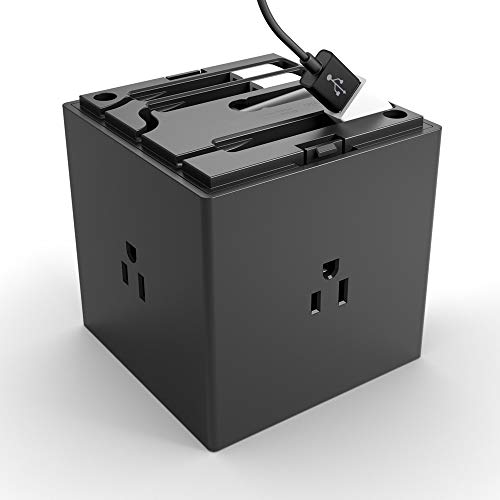 Image of Belkin Power Strip Surge Protector - 4 Multiple Outlets & 4 USB Charger Ports, Cube Outlet Extender for MacBook, iPhone 11 /12 Pro Max, Galaxy S20+ /Note 20 Ultra, Home, Office, Travel & Desktop - Black