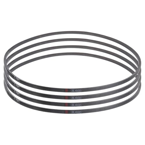 uxcell 4 Pcs 3L460 Classic Wrapped Rubber V-Belt, 46"(1168mm) Outside Circumference, 3L Profile V Belt 3/8" Width 7/32" Height