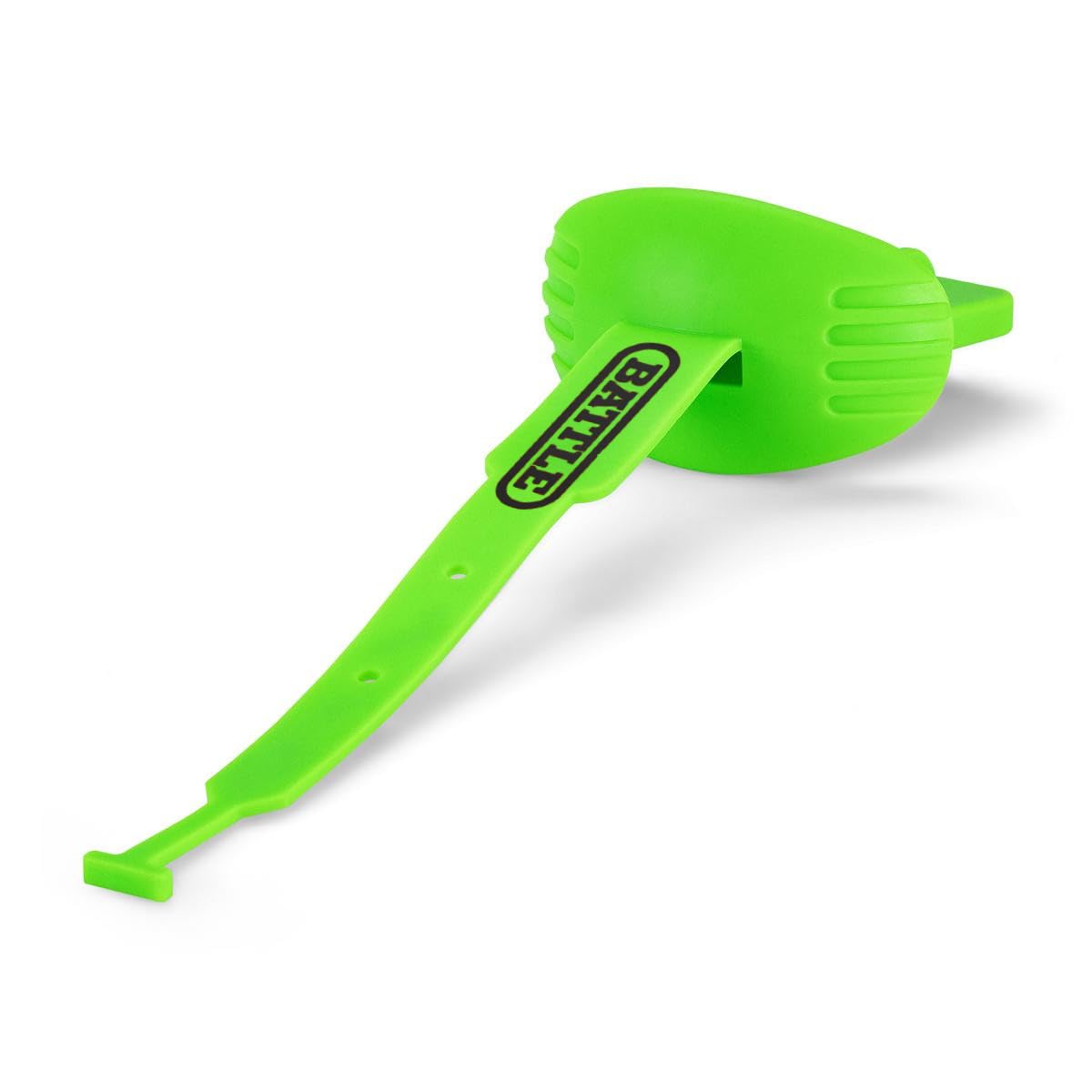 Battle Protector bucal de fútbol deportivo con correa gruesa conectada (verde neón)