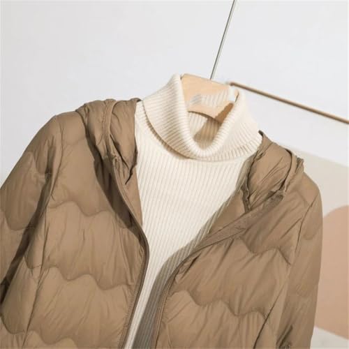 Chic Black Women's Lightweight Long Down Jacket with Hood – Perfect for Winter Adventures! - Image 2