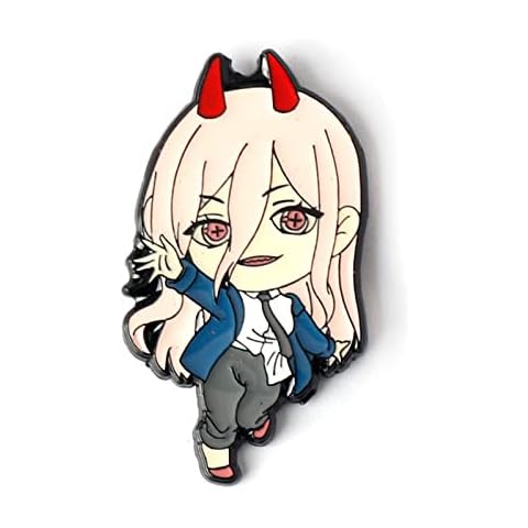 Trendy Anime Chainsaw Man Power Badges Pin Carnival Halloween Party Decoration Denji Pochita Cosplay Props Brooches for Men Women Cover