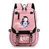 Anime Backpack for Girls, School Backpack with USB Port, Casual Daypack for Anime Lovers, Travel & Daily Use