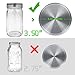 8pcs Pack 304 Stainless Steel Wide Mouth Mason Jar Lids Storage Caps, Rust-proof and Leak-proof, Compatible with Ball & Kerr Mason Jars