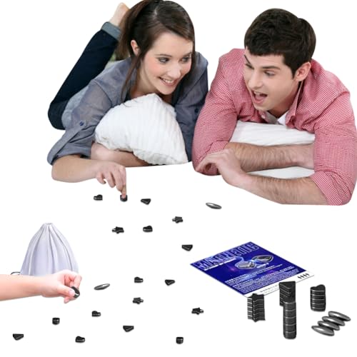 Juego de Ajedrez Magnético, Tablero Portátil Magnéticas Resistentes, Juego Educativo de Estrategia para Viajar, para Adultos,Ideal para Viajes, Fiestas y Diversión en Familia en la Mesa de Camping