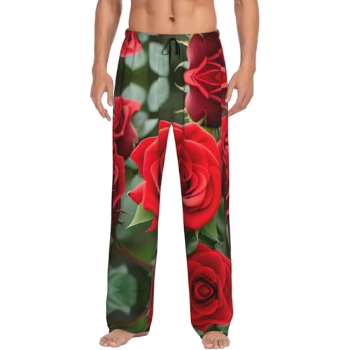 Pantalon de pyjama à imprimé roses pour des vacances cocooning et nuits douces