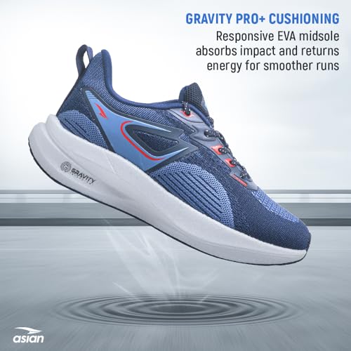 Image of ASIAN Hypercushion-04 Men's Running Shoes | Gravity Sole Cushioning, Breathable Upper, Shock-Absorbing Midsole & Durable Non-Slip Outsole for Daily Runs & Gym