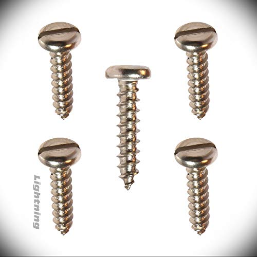 High-Strength Sheet Metal Screws - Durable Screws for Indoor and Outdoor Use - Versatile Screws for Crafting - Slotted pan Head Sheet Metal Tapping Screw Stainless Steel #12X1-1/4