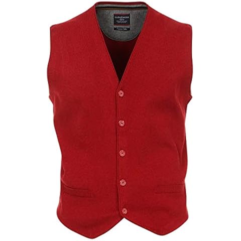 Casamoda - Chaleco de Punto para Hombre con Dos Bolsillos Mittelrot Cover