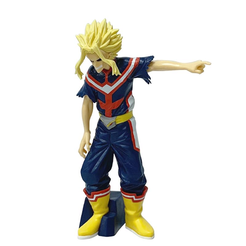 REOZIGN Figura All Might de pie, 18 cm, modelo hecho a mano, personaje de videojuegos, decoración de colección, para aficionados al anime