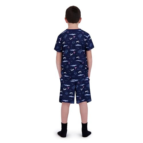 Image of US Angels Pajamas Set for Boys, 4-Piece Set, Short Sleeve Shirt with Pajama Shorts