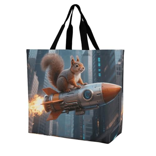 Magical Garden with A Fairy Tote Bag for Women - Reusable Foldable Grocery Shopping Bag, Crossbody Shoulder Handbag