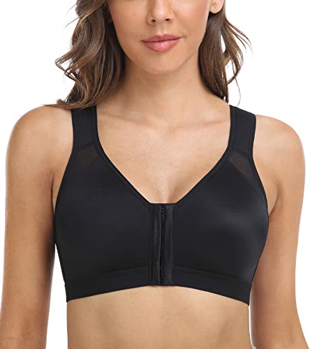 DotVol Soutien-Gorge Minimiseur pour Femme fermé Avant Dos Posture Correction sans Armatures sans Rembourrage sous-vêtements Noir,FR95E Cover