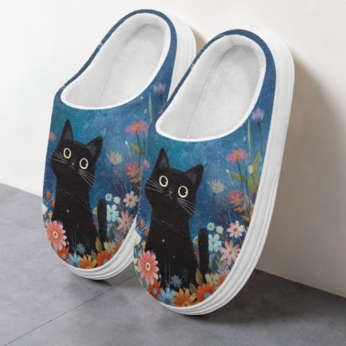 Thick Sole Slippers for Women Fuzzy Comfortable House Slippers 5-114