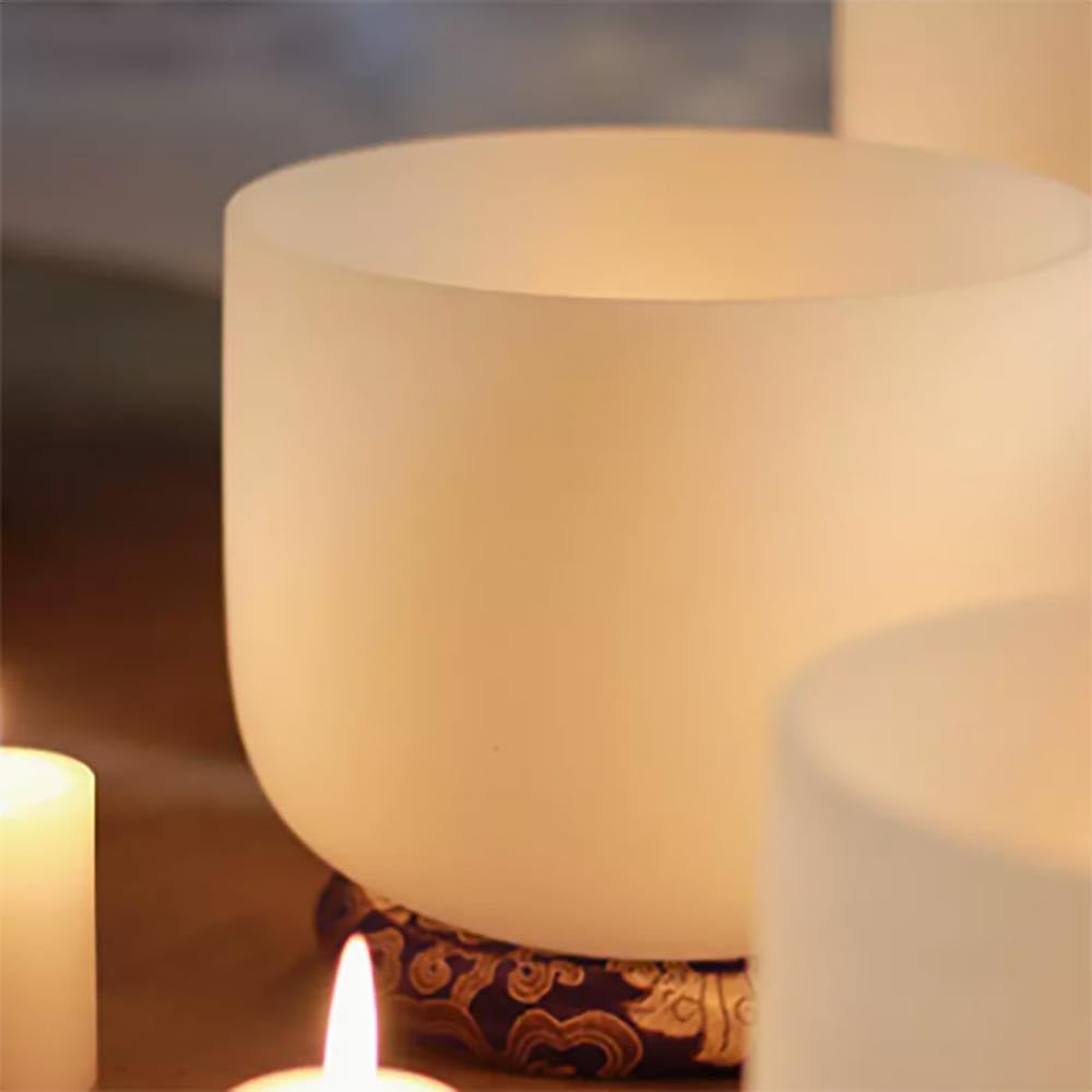 Campana tibetana in cristallo per meditazione, rilascio dello stress, per principianti, per terapia del suono, yoga, sollievo dallo stress, strumento a percussione