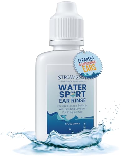Stream2Sea Water Sport Ear Rinse for Swimmers, Divers and Surfers - Biodegradable Natural Ear Drops for Swimmers - Ear Drops with Oregano and Lavender Oils - to Keep Ears Healthy,1 Fl oz