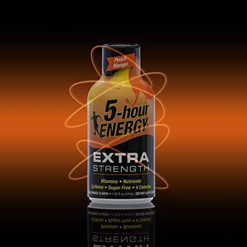 5-Hour Energy Shot, Extra Strength Peach Mango, 1.93 Ounce, 24 Count #TOP1