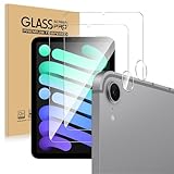 【2+2枚セット】For iPad mini7 フィルム(2枚)+カメラフィルム(2枚) iPad mini(第7世代) 強化ガラス 硬度9H 旭硝子製 疎水疎油 指紋·汚れ防止 Greerass 液晶画面保護フィルム 3D保護 超高透過率 全面保護 耐衝撃 飛散防止 高感度タッチ 自動吸着 気泡ゼロ 貼り付け簡単 iPad mini(A17 Pro) 用 フィルム