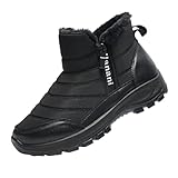 [ziitop] スノーブーツ メンズ ジッパー ショート 黒 防寒靴 裏起毛 冬靴 冬用ブーツ 超軽量 防寒ブーツ 防滑 ショートブーツ カジュアル 雪靴 綿靴 通勤通学 脱ぎ履き便利 雪対応 耐久性 ブラック 27.5cm