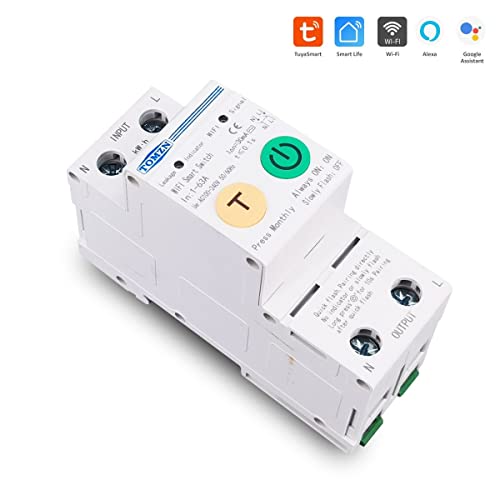 Image of amiciSmart WiFi MCB, Circuit Breaker & Energy Meter with Over Voltage /Load Protection, SmartLife App Compatible (63A with RS485 Port)