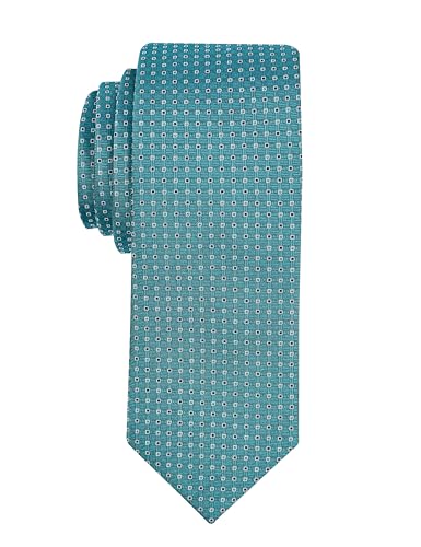 WITZROYS 100% Silk Tie for Men Classic Dark Green Neat