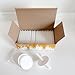 5 Inch Vigil Candle Set with Included Paper Bobeche for Safety - Used for Vigils, Memorials, Religious Services, Unscented, Box of 100, White