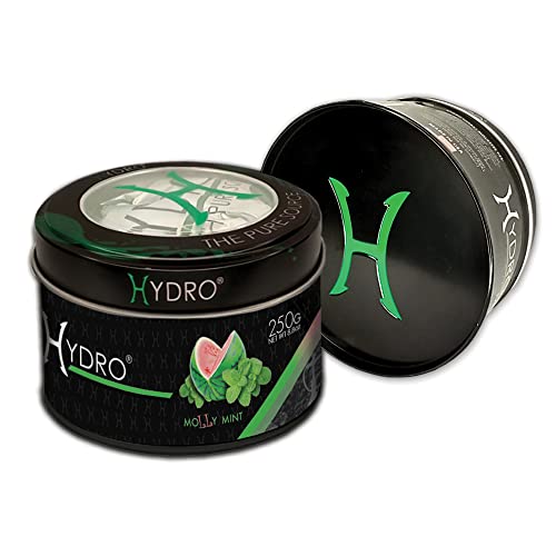 HYDRO - Shisha Tabak auf Kräuterbasis, Aroma für Shisha Wasserpfeife, 250 g Dose, Tabakfrei, Nikotinfrei, Shisha Zubehör…