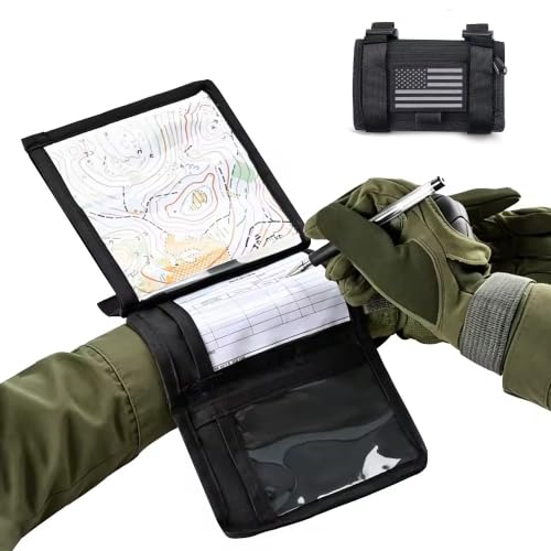 WGLILO Tactical Map Wrist Pouch Arm Sleeve Case Army Military Gear, Black