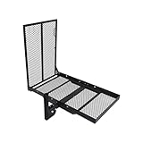 Hitch Cargo Carrier - Folding Hitch Mount Luggage Carrier with Wheelchair Ramp for RVs, Trucks, SUVs, Vans, Cars - 125x69CM