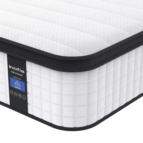 Inofia Full Size Mattress, 14 inch Hybrid Full Mattress in