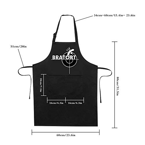 Grillschürze von ADAKEL für Männer mit Spruch Bratort
