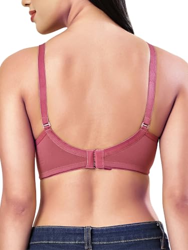 Image of Women's Seamless Padded Non Wired Cotton Stretch Everyday Bra| Detachable Straps | Transparent Straps Included