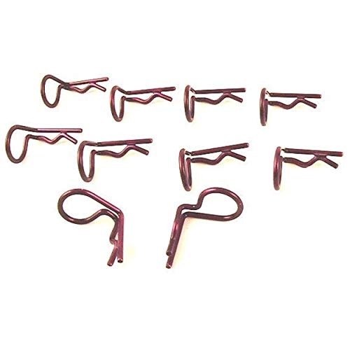 Hot Racing AC01B07 Body Clips with 90 Degree Bend (10)(Purple)