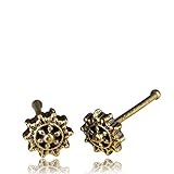 zahnrad messing modul 0 3 Dieses gerade Nostril Piercing ist aus Messing gefertigt und daher antik golden, teils ist es auch dunkel oxidiert. Das Motiv ist eine Blume aus Kugeln, die in einem Zahnrad sitzt. Das Zahnrad besteht aus einem Kreis mit Zackenrand aus kleinen Kugeln. Auf der anderen Seite des Stabes endet der Nasenstecker als kleines Kugelende. Das Piercing ist auch als Tragus verwendbar.