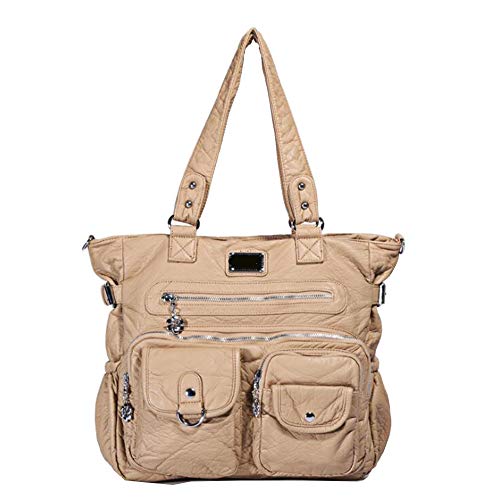 Yan Show Hobos Borsa a tracolla da donna, multi-tasche, in poliuretano, elegante, grande capacità, borsa a tracolla