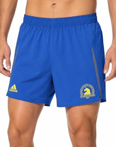adidas Men's Running Shorts, 125th Boston Marathon, Blue Small 7 inch