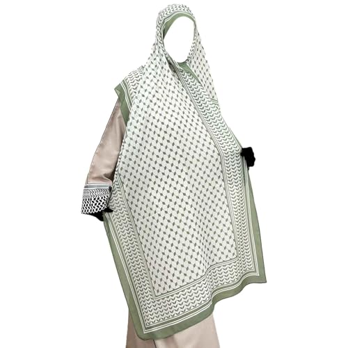 Syeeds Boutique Keffiyeh Palestine Scarf For Women Authentic Shemagh Hijab Printed Traditional Arab Muslim Headscarf 27x70-in