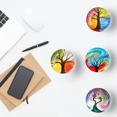 Image of Colorfull Fridge Magnets Marble Texture Crystal Refrigerator Glass Magnet Decorative Fridge Strong Small Cute Colorful Magnet for Kitchen Office Whiteboards Cabinets Photos Party (Design 2)