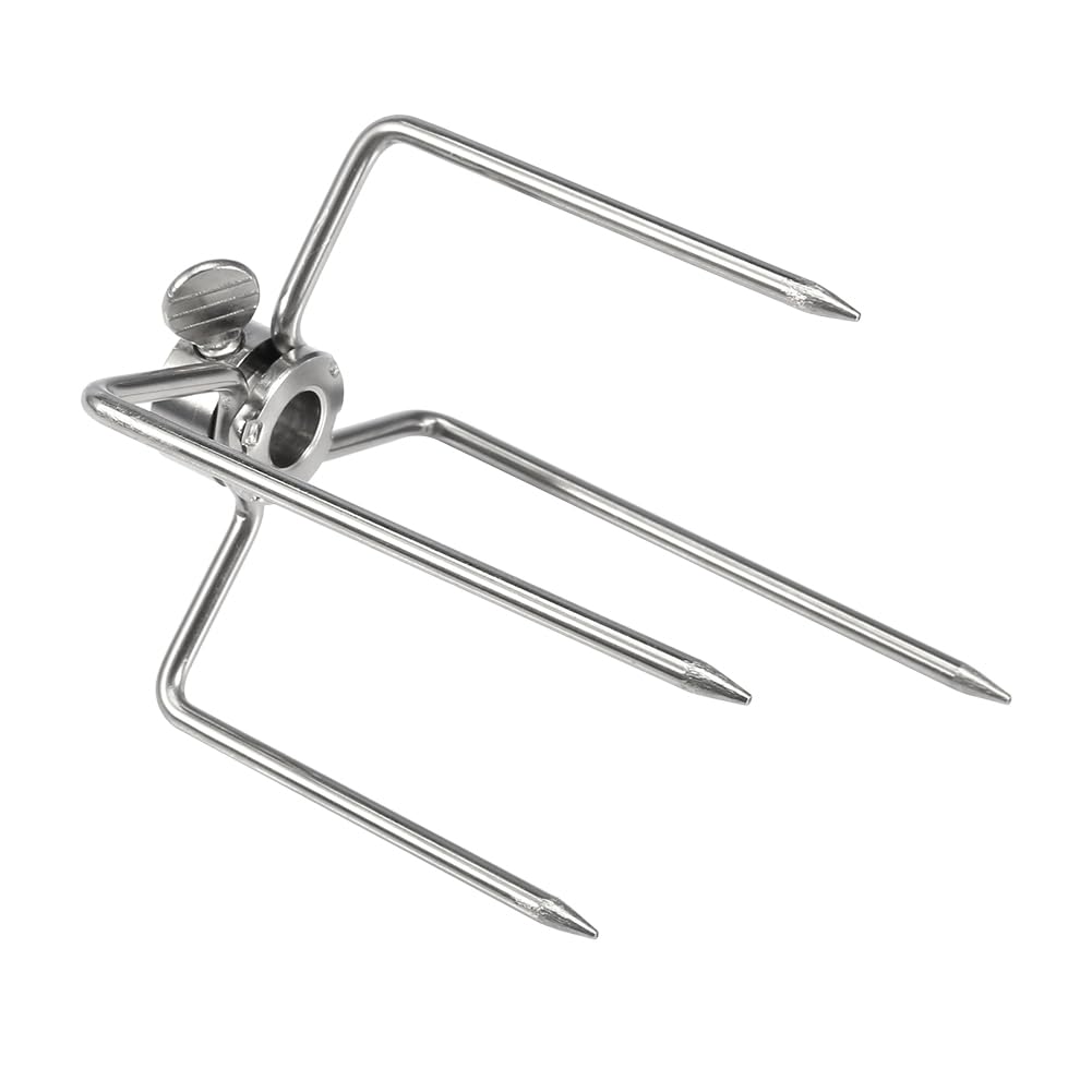 Hztyyier 2 Pièces Multifonctionnel Gril Fourchette en Acier Inoxydable Rôti Broche Rôtissoire Fourchettes Barbecue Outil pour Barbecue en Plein Air Fête Barbecue Fork Barbecue Sticks
