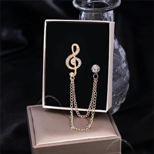 Image of 2PCS Crystal Hanging Chain Brooch Suit Pin for Men Women Vintage Crown Cross Star Diamond Broochs Gold and Silver Wedding Brooch for Clothes Dress Hats Bags Accessory