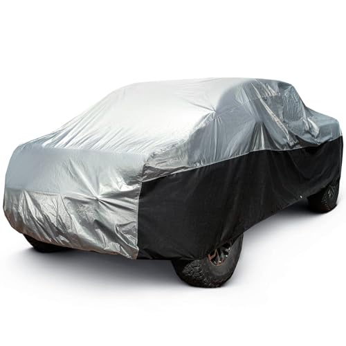 Image of Season Guard Ultimate Plus Truck Cover,100% Waterproof Aluminium with Cotton Fleece and Breathable Fabric with Two Extra 19.6ft Windproof Tie Down Straps,Fits Truck up to 207 inch