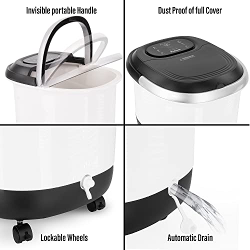 Lite Delight Luxury All In One Foot Spa - Motorized And Heated Massager - Enjoy The Same Foot Spa At Home Heat, Bubble Jets, Pedicure Stone, Motorized Massage Roller To Relieve Feet Stress #TOP4