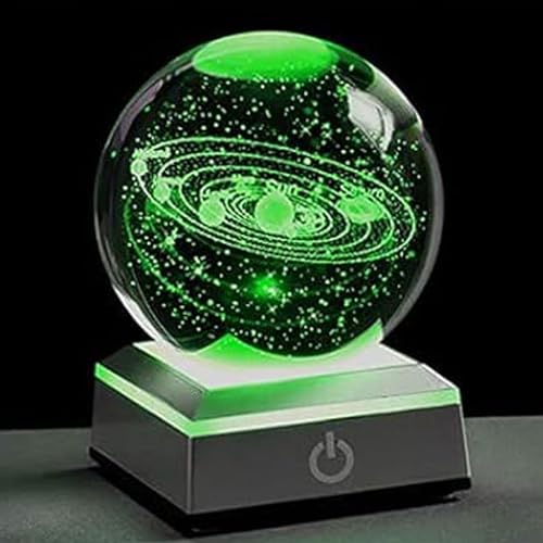 image for Hplvetoys 3D Solar System Crystal Ball with LED Colorful Lighting Touc