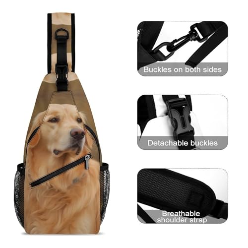 Mochila tipo sling bag blanca para senderismo y uso casual miniatura 3