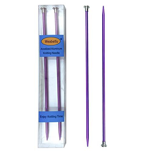 Weabetfu Aluminum Metal Knitting Needle,Colored...