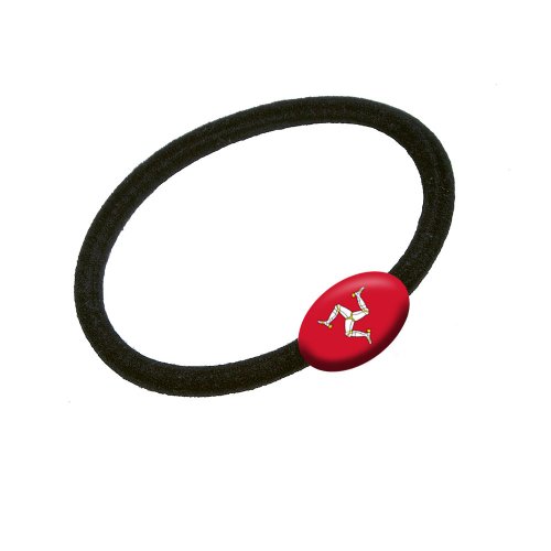Flag of Isle of Man Hair Band Tie Elastic Ponytail Holder