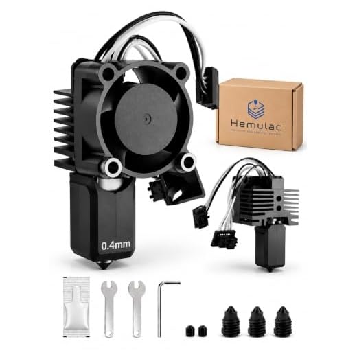 ⚡ P1P P1S Hotend Complete Kit for Bambu Lab, Hardened Steel Nozzle Assembly Replacement with Ceramic Heater & Fan, 0.2mm 0.4mm 0.6mm Nozzles, High Temperature Hot End Upgrade for 3D Printer